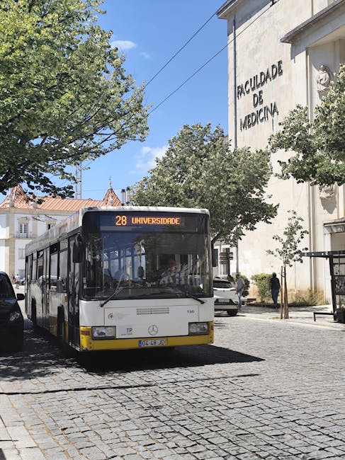 SMTUC stadsbus stopt in Coimbra
