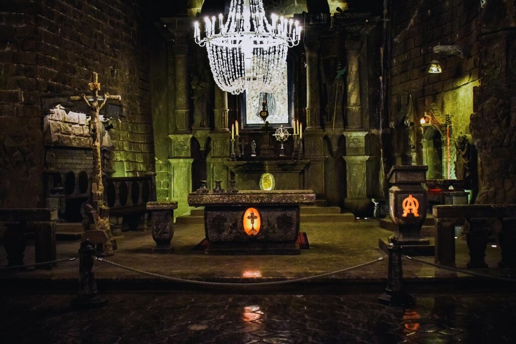 Kaplica solna w kopalni soli Wieliczka