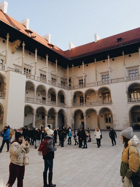 Wawel Royal Castle courtyard detailed stone