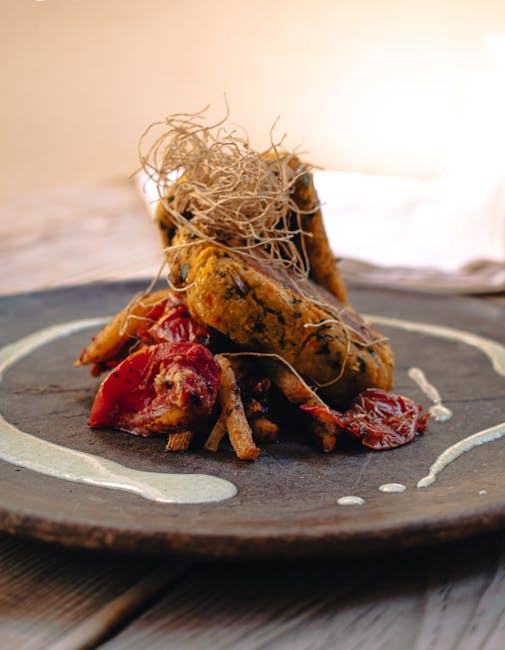 Gourmet plant-based plated dish at Root’s Plant-Based Kitchen