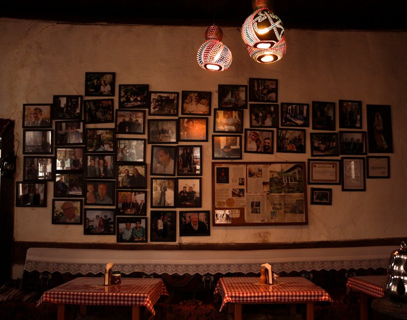 Old Town pierogi restaurant interior, cozy traditional atmosphere