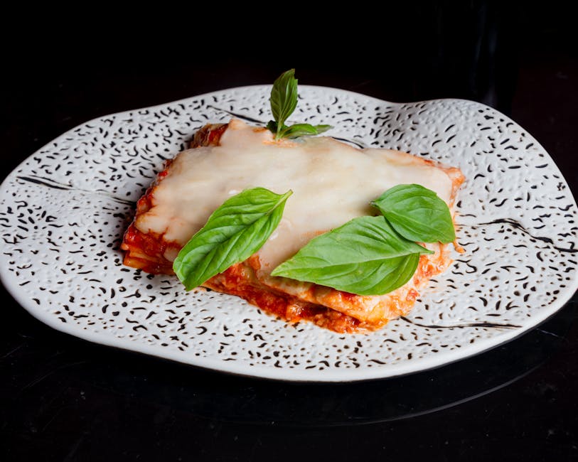 Vegan lasagna plate at Green Way on Nowy Świat