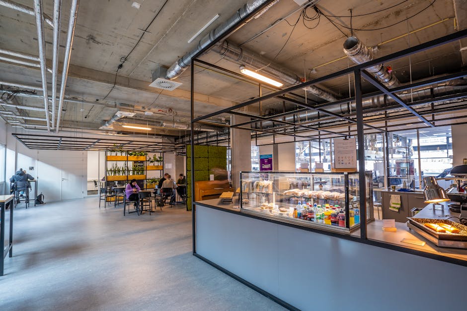 Interior of a busy canteen on Puławska in Mokotów