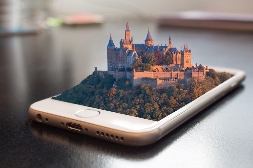 Visitor buying online ticket on smartphone