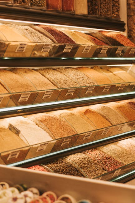 Scaffale di supermercato con tofu e legumi