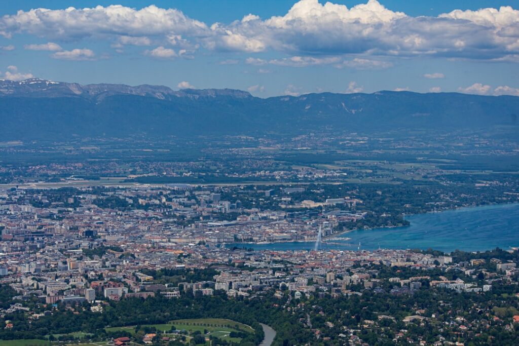 Mapa trasy z Gare Cornavin do Jet d’Eau