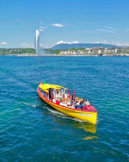 Piccola barca privata sul Lago di Ginevra con skipper