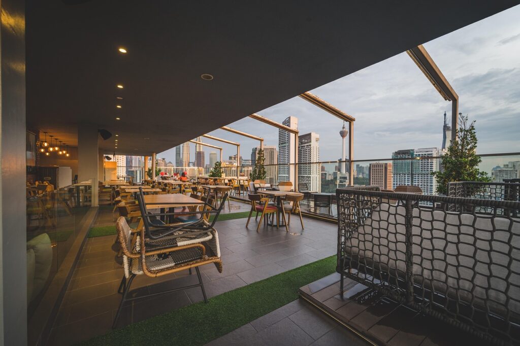 25hours rooftop bar at sunset