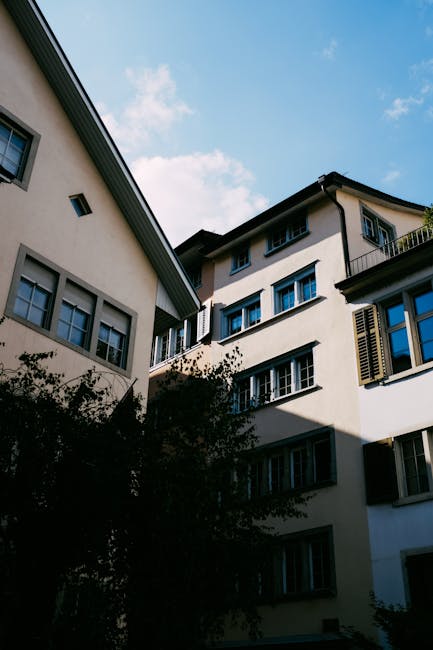 Elegant residential street in Zurich Seefeld neighborhood