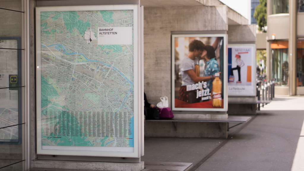 Map of public transport in Zurich