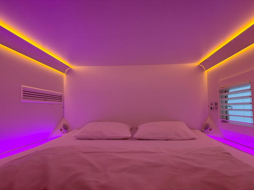 Modern capsulehotel met compact bed in Zürich