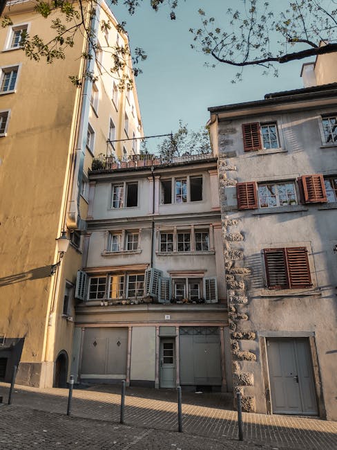 Small guesthouse on a residential street in Zurich