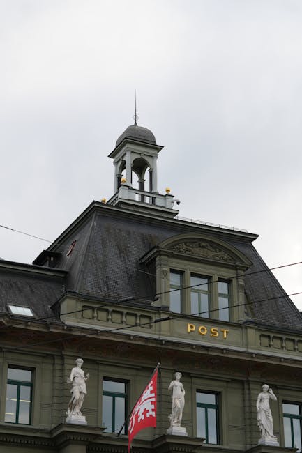 Exterior of Lucerne customs office at Bahnhofplatz 1