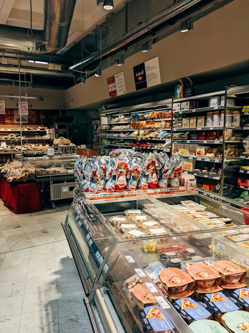 Packaged organic gluten-free breads on shelves