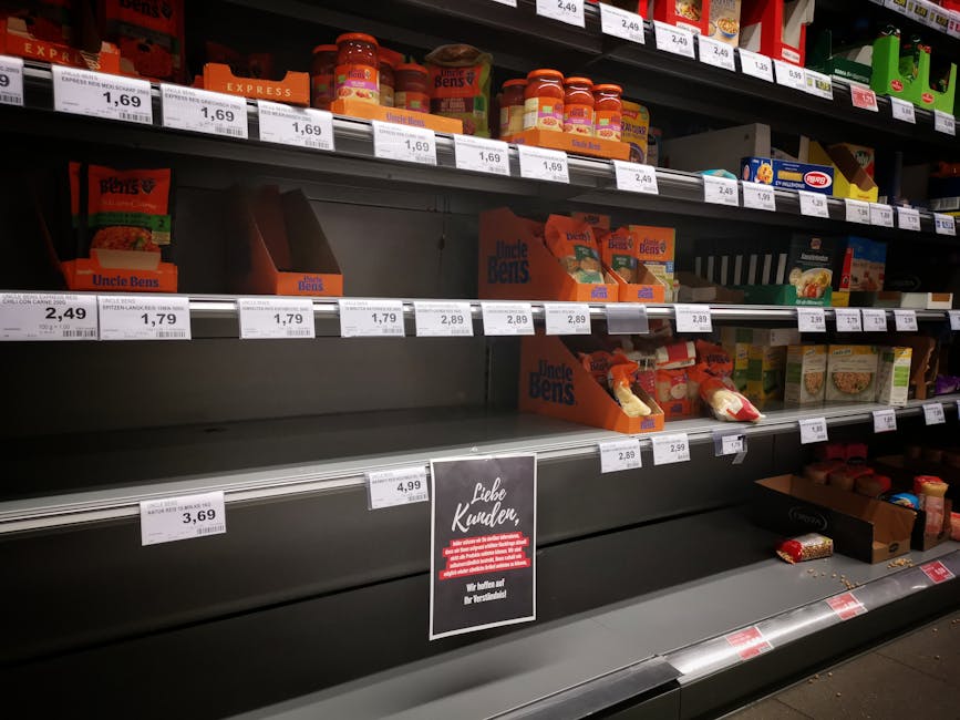 Supermarket shelf with gluten-free products in Migros Bahnhof Luzern