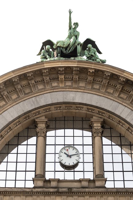 Lucerne train station exterior at Bahnhofplatz