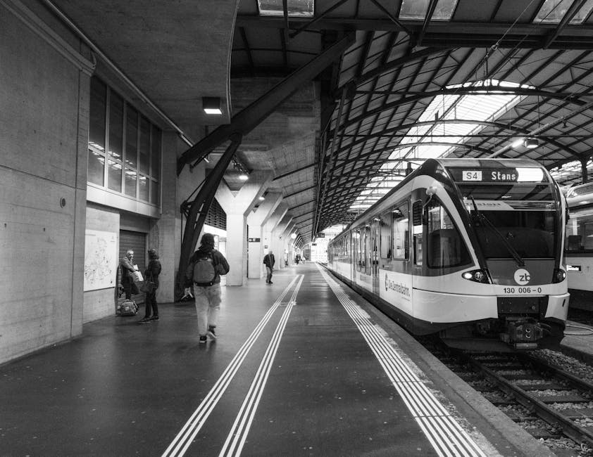 Interior passenger hall at Lucerne train station