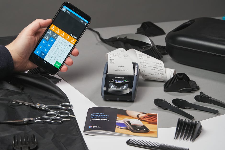 Suitcase with receipts and smartphone ready for customs declaration