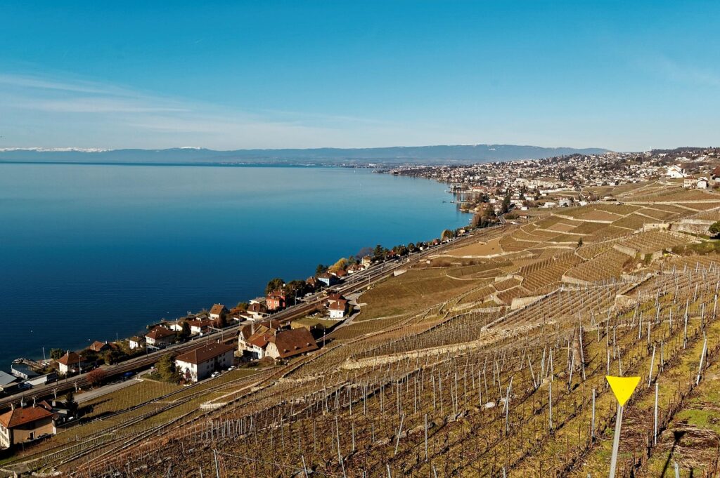 Panorama Lozanny nad Jeziorem Genewskim