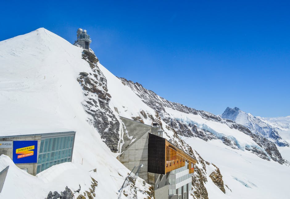 Jungfraujoch snowy panorama